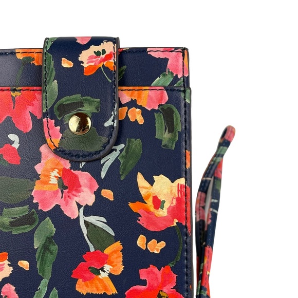 NWOT Nanette Lepore Floral Vegan Leather Crossbody Travel Passport Purse Pouch - Picture 4 of 14